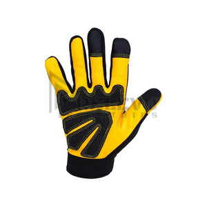 Durable Anti-Slip Touch Screen Safety <b>Gloves</b> Full-Finger Leather Work with Anti-Vibration for Industrial Mechanical Drivers - Product Image 4
