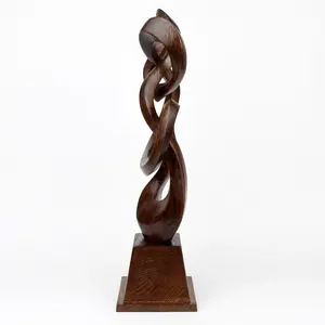 Statue d'amour en bois Sculpture abstraite sculptée à la main Sculpture d'amour infini Cadeau d'anniversaire Cadeau pour l'être aimé - Product Image 5