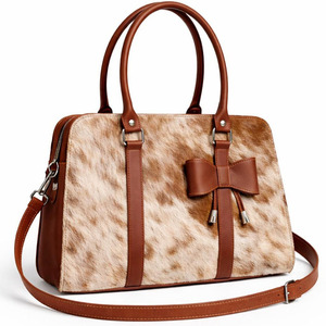 Bolsos de cuero genuino de vaca con pelo, venta al por mayor, proveedor OEM, marca personalizada, bolsos premium a bajo precio - Product Image 1