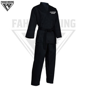ชุดคาราเต้คุณภาพพรีเมียม สีดำล้วน ระบายอากาศได้ดี น้ำหนักเบา สำหรับผู้ใหญ่ทุกเพศ ผลิตจากผ้าโพลีเอสเตอร์ผสมฝ้าย ผลิตในประเทศปากีสถาน - Product Image 2