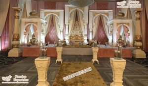Elegant Bollywood <b>Wedding</b> Theme Stage Decor Modern Reception Stage for Bollywood <b>Weddings</b> Western <b>Wedding</b> Decor Reception Stage - Product Image 5