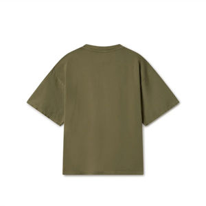 T-shirt pour homme de haute qualité, 100% coton, couleur unie, logo personnalisé sur le devant, col en V, coupe classique, impression sérigraphique - Product Image 2
