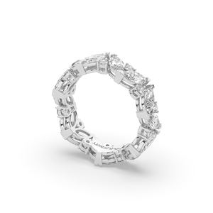 Bague de fiançailles légère en diamant de laboratoire 3,22 carats, style unique, taille brillant ronde et marquise, 10K/14K, pour femme - Product Image 5