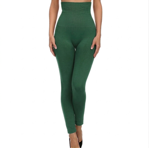 Leggings de yoga personnalisés avec logo pour adultes, taille haute élastique avec boucle latérale, en polyester et élasthanne, avec poche pour carte, effet push-up - Product Image 2