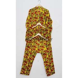 Pijama de Manga Larga para Mujer, 100% Algodón, Estilo Vintage de Lujo, Estampado Floral, Cintura Elástica, Suave y Transpirable, Conjunto de Pijama para Verano - Product Image 6