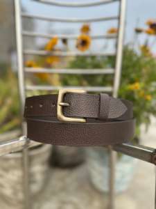 Cinturón Formal Clásico Hecho a Mano con Detalle Bordado y Hebilla de Hierro de 3.5cm de Ancho para Uso Diario - Product Image 3