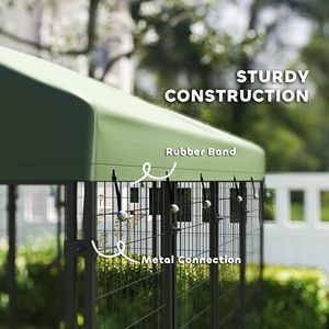 Cuccia per Cani da Esterno con Ciotole Girevoli, Box Impermeabile per Animali Domestici 8 X 4 X 6 Verde, Casette e Mobili per Animali - Product Image 6