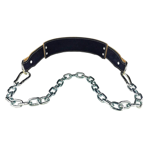 Cowhide Dip Belt with Chain <b>Weight</b> <b>Training</b> Full-Grain Leather Professional Protection Heavy Duty 6mm Thick Non-Slip Strong - Product Image 2