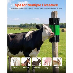Spazzola per grattare il bestiame 43 cm x 19 cm, grattatore per capre e mucche con 4 viti, in plastica PP, per alleviare il prurito, 1 pz. - Product Image 2