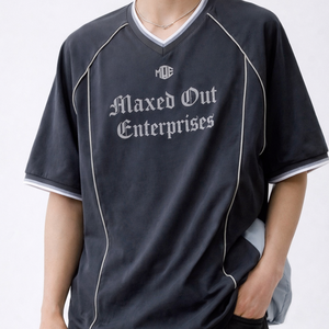 Camiseta de Fútbol Americano Personalizada de Moda para Hombre, con Paneles Cosidos, Transpirable, de Poliéster, Estilo Urbano, con Ribetes, Etiqueta Privada, OEM, Venta al por Mayor - Product Image 1