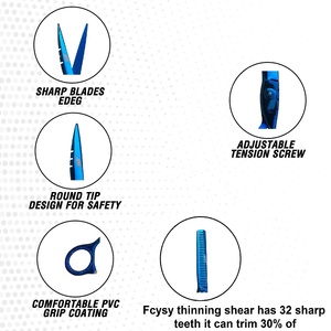 Professional Best Stainless Steel Blade Hair Beauty Cutting Thinning Scissors <b>Set</b> Blunt Tip Steel <b>Barber</b> Scissors Kit High - Product Image 3