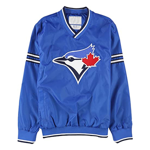Blue Canvas Varsity <b>Jacket</b> Men's Embroidered Logo Left Sleeve Sporty Casual Style Regular Fit Winter Wear - Product Image 2