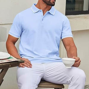 Camisetas Polo Clásicas para Hombre, Manga Corta, Algodón Piqué, Camisetas Polo Casuales de Verano, Camisa de Golf a la Moda, Cómoda, Suave y Ligera - Product Image 3