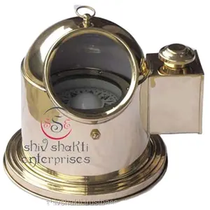 Vintage Messing Binnacle Gimble Compass Nautisches Schiff Boot Öllampe Sammlerstücke Marine Home Office Dekor Geschenk