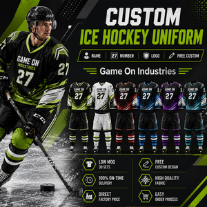 Factory Direct Wholesale High Quality Custom Sublimated Ice Hockey Uniform Full Set Personalized Team Sports Jersey and Pants - Product Image 1