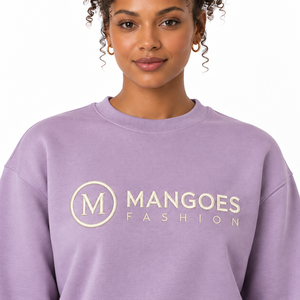 Sudadera de Forro Polar Personalizada con Apliques Bordados, Cuello Alto, Manga Larga, para Mujer, Talla Grande, Poliéster y Algodón, para Invierno y Todas las Temporadas - Product Image 5