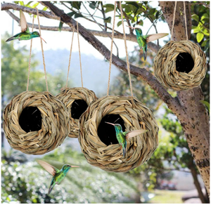Artex HaiNam Handmade Creative Garden Decoration Hot Model <b>Bird</b> Cage and Nest Grass Woven Pet Toys - Product Image 4