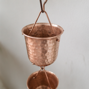 ชุดถังแขวนโซ่ทองแดงสำหรับตกแต่งสวนกลางแจ้ง สไตล์เรียบง่าย - Product Image 2