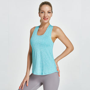 Tops de tirantes al por mayor para mujer, tops sin mangas lisos con logo personalizado, chaleco de cuello redondo para mujer - Product Image 2