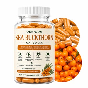 Cápsulas de Extracto de Espino Amarillo 100% Puro OEM, Suplemento Antioxidante para la Luminosidad de la Piel, Bienestar Digestivo y Apoyo Inmunológico - Product Image 1