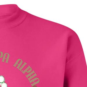 เสื้อสเวตเชิ้ตคอกลมสีชมพู แบรนด์ AKA Graphic แขนยาว ปลายแขนแบบริบ ผ้าฟลีซ สไตล์ลำลอง แฟชั่นสตรีทแวร์ ใส่ได้ทุกวัน - Product Image 2