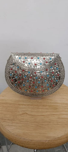 Custom Metal Mosaic Clutch <b>Bag</b> with Embossing Printing Luxury Wedding <b>Evening</b> Handbag OEM ODM Wholesale Metal Crafts - Product Image 5