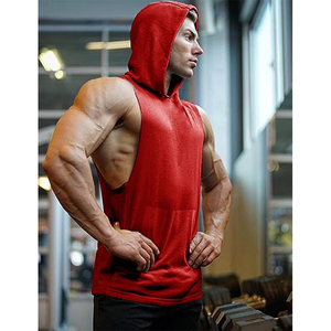 Outdoor Leisure Sports Running Fitness Tank <b>Top</b> Breathable Sports Hooded Vest Quick Dry Vest for Men Sleeveless Hoodie - Product Image 6