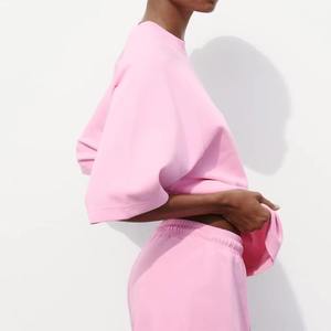 T-shirt à manches courtes tendance pour femme, nouvelle collection, avec épaulettes asymétriques, décoration sans bretelles, design plissé, été - Product Image 6