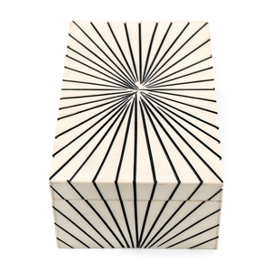 Handicraft Home Handmade Modern Durable Black White Bone Inlay MDF <b>Square</b> Rectangle Embossed Christmas Jewellery Box Storage - Product Image 2