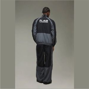 ชุดวอร์มมีฮู้ดโอเวอร์ไซส์ผู้ชายมีสีดำและสีเทา - Product Image 2