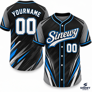 Camiseta de Béisbol Personalizada Sinewy, de Alta Calidad, Impresión Digital, Absorbe la Humedad, Secado Rápido, Transpirable, Corte Holgado, Manga Corta, para Hombre Adulto - Product Image 1