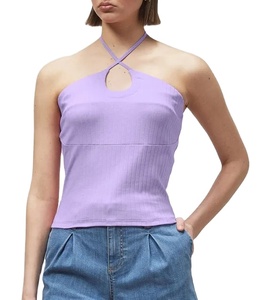 Chaleco y camisetas de Yoga regulares de verano de alta calidad para mujer, camisetas sin mangas transpirables de entrenamiento deportivo de Color sólido para mujer - Product Image 1