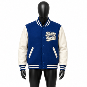 Veste universitaire vintage unisexe personnalisée, tissu en laine de haute qualité, broderie, veste bomber, streetwear, taille oversize - Product Image 3