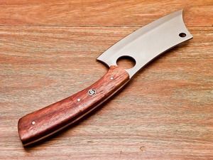 Couteau à découper artisanal en acier inoxydable avec manche en bois et étui en cuir, couteau de boucher personnalisé pour hacher la viande, couteau de chef de cuisine OEM ODM - Product Image 5
