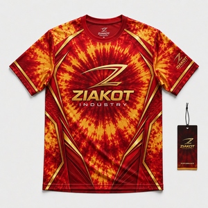 เสื้อยืด ZIAKOT รุ่นใหม่ ดีไซน์พิเศษสำหรับผู้ชาย สีกรมท่า-แดงทองโบราณ คุณภาพสูง - Product Image 6
