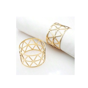 Premium metal napkin <b>ring</b> holders set designed for elegant table arrangements suitable for dining events celebrations and home u - Product Image 3
