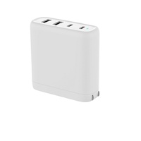 PRODATA Universal Custom-Made USB Wall Charger 100W 2 Port Tipe-C PD 3.0 Pengisian Cepat Lipat Bahan ABS Anti Arus Berlebih