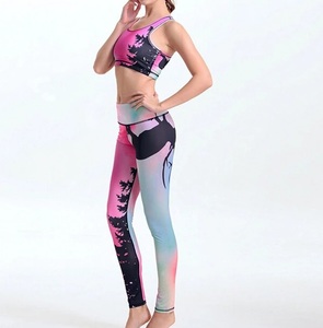 Ensemble de yoga d'été pour femmes, combinaison respirante pour entraînement, jogging, fitness, ensemble soutien-gorge et leggings pour filles - Product Image 1