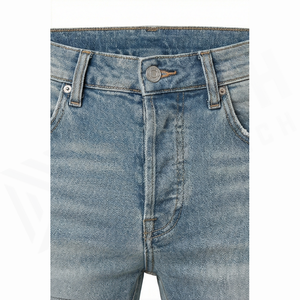 Jean en denim pour homme – Qualité supérieure, coupe droite classique et tendance, taille mi-haute, idéal automne/hiver, couleur unie, séchage rapide, léger - Product Image 6