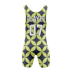 Singlet de Artes Marciales y Lucha Libre para Hombre, Estampado por Transferencia de Calor, Ligero, Duradero, Elástico, de Spandex/Poliéster, de Secado Rápido - Product Image 2