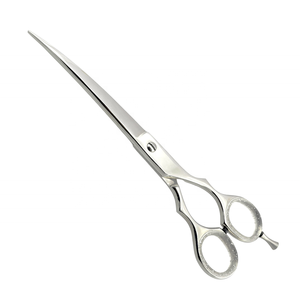 Ciseaux de toilettage courbés pour droitiers de 8 pouces, confortables et légers pour chiens et chats, kit de coupe pour animaux de compagnie. - Product Image 4