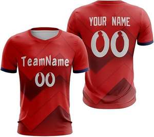 Maillot de football personnalisé pour hommes, tissu jacquard d'été, t-shirt polo, sublimation personnalisée, vêtements de football sur mesure - Product Image 4
