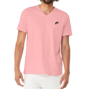 Camisetas de Hombre al por Mayor, Transpirables, 100% Algodón, Cuello en V, Manga Corta, Personalizadas con Impresión y Bordado, Proveedor B2B en EE. UU. - Product Image 1