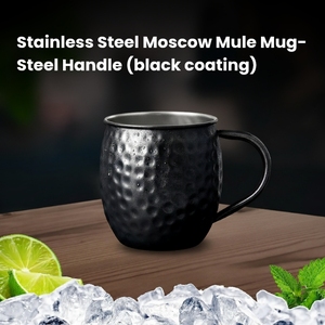 Tazas Moscow Mule de Acero Inoxidable al por Mayor con Asa de Acero, 18 oz, Revestimiento Negro - Ecológicas para Uso en Hogar, Oficina, Fiestas y Bebidas Frías - Product Image 2