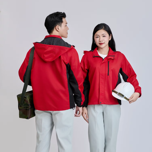 Veste thermique unisexe FMF Vietnam en polyester tissé, coupe-vent, imperméable et respirante, avec fermeture éclair, coque rigide, rouge-noir uni - Product Image 1