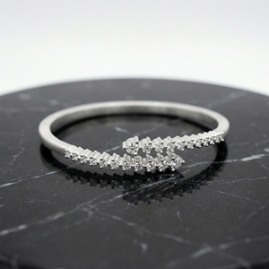 Pulsera Clásica de Plata de Ley Chapada en Oro Rosa con Motivo de Corazón y Diamante Cultivado en Laboratorio para Mujer, Regalo de Aniversario y Ocasiones Festivas - Product Image 6