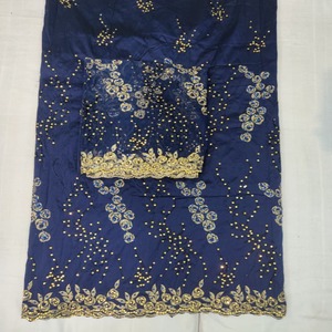Tela de Tafetán Nigeriana de Alta Calidad, Última Moda, con Bordado Floral, Tejido Transpirable para Ropa Casual - Product Image 1