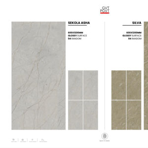 Carreaux de porcelaine inspirés des architectes 60x120cm 600x1200mm 24x48 Grand format Finition brillante Surface élégante pour intérieurs modernes - Product Image 1