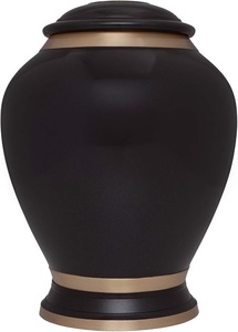 Decorative Premium Brass Oval Handicraft Cremation Urn for Human Ashes Durable <b>Memorial</b> Container with Secure Closure - Product Image 2