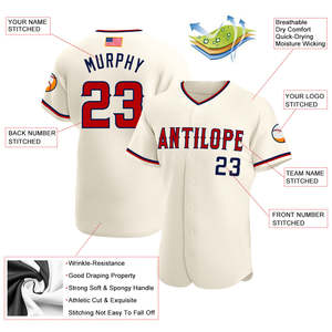 Maillot de baseball personnalisé par sublimation OEM, 100 % polyester, décontracté, avec boutons sur le devant, nom et numéro de l'équipe, style athlétique - Product Image 4